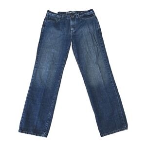 Chaps Jeans Size 36x32 Mens Mid Rise Straight Leg Dark Wash Blue Denim